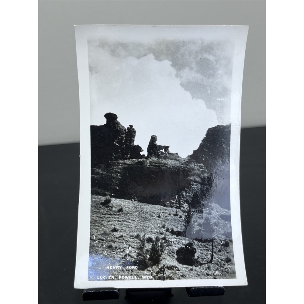 Vintage‎ Photo Henry Ford Yellowstone Park Lucier Powell Wyoming Real Photograph